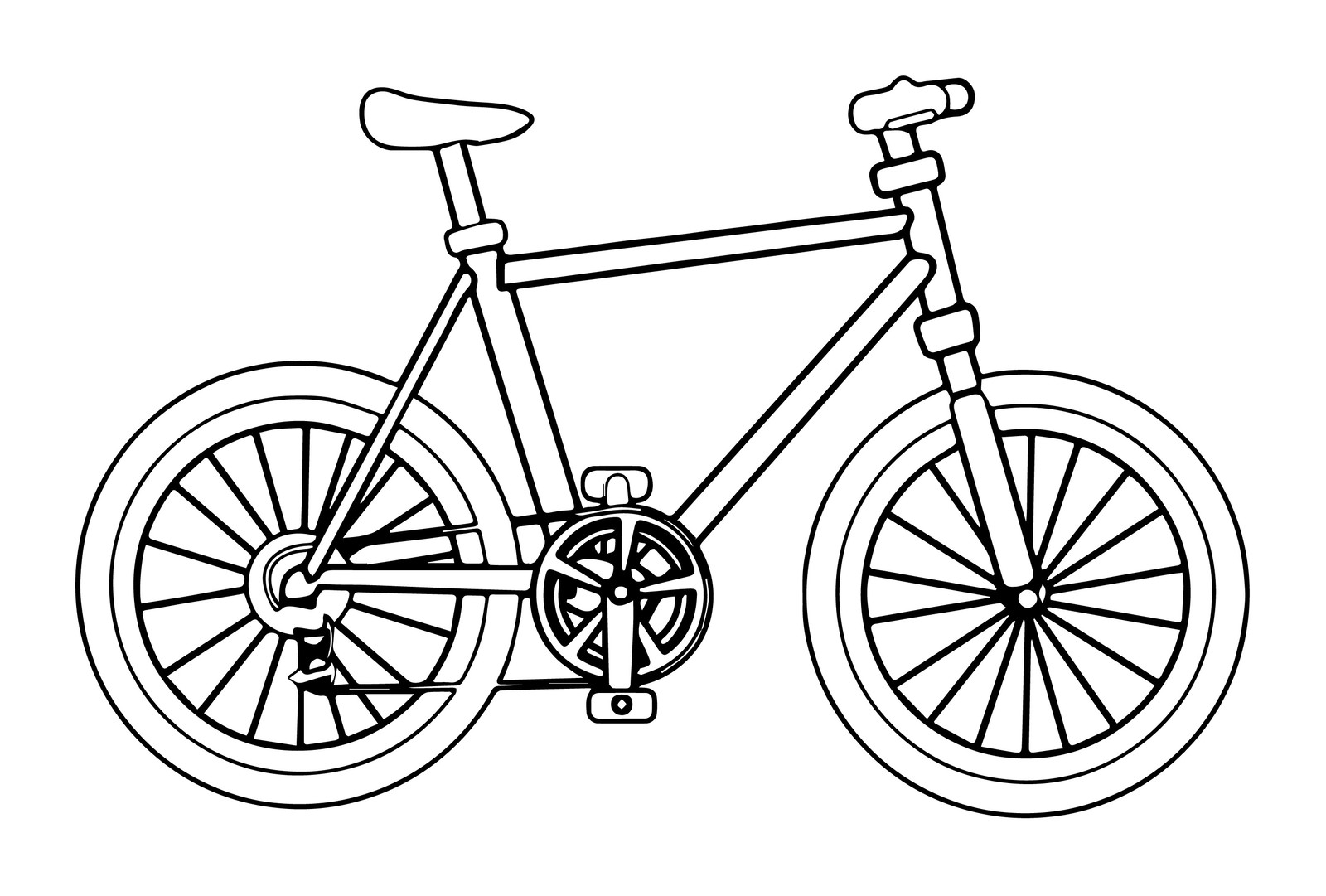 Велосипед BMX раскраска