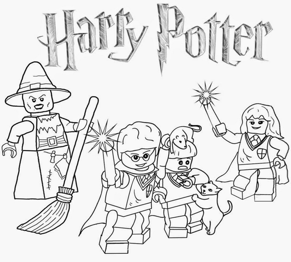 Раскраска лего Гарри Поттер